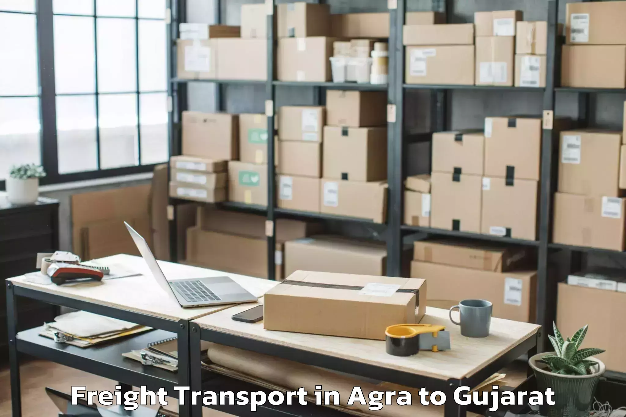 Hassle-Free Agra to Kadodara Freight Transport